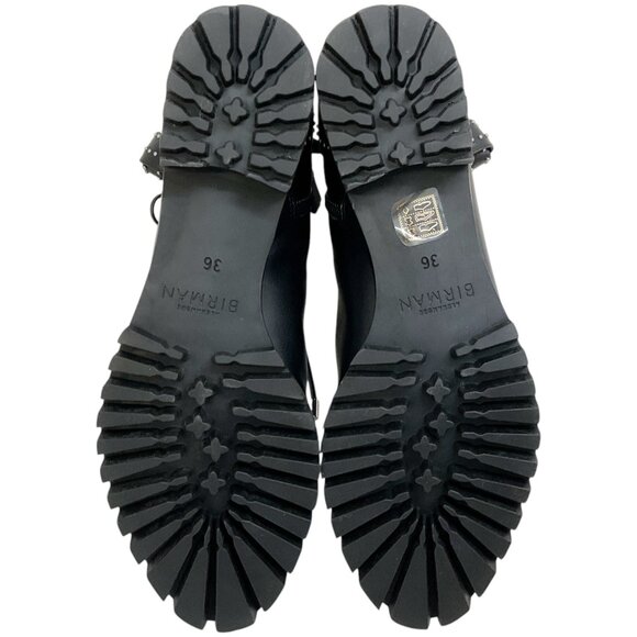 Alexandre Birman Black Studded Lace Up Evelyn Flat Boots - Picture 9 of 10